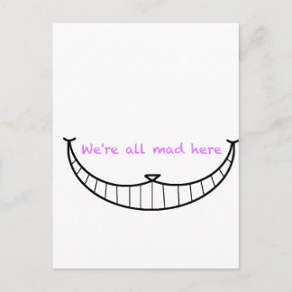 Cartão Postal Cheshire Cat Smile