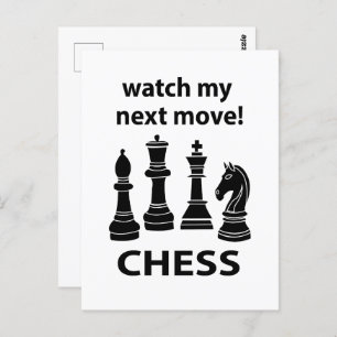 Cartão Postal Chess Assista Meu Próximo Chess
