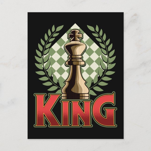 Cartão Postal Chess King (Frente)