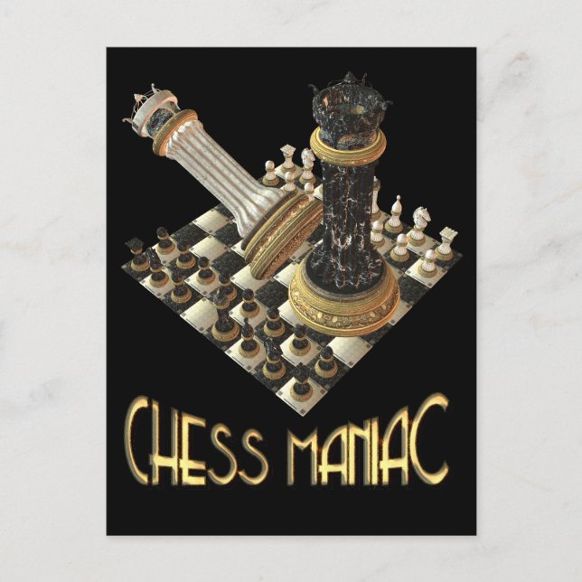 Cartão Postal Chess Maniac (Frente)