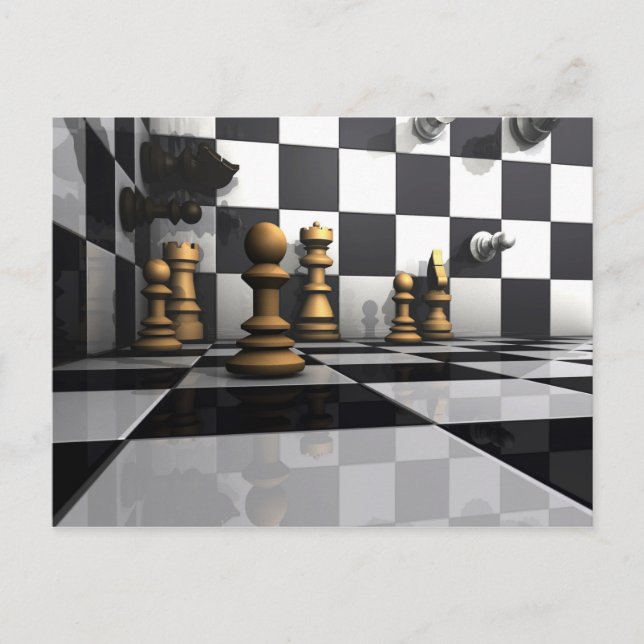 Cartão Postal Chess Play King (Frente)
