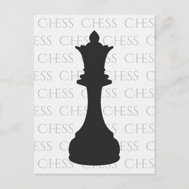 Cartão Postal Chess Queen Classic Piece Modern (Frente)