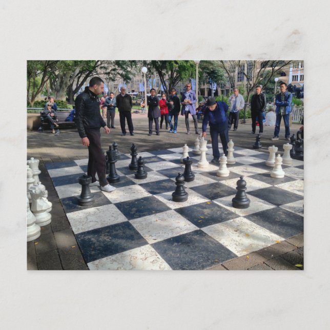 Cartão Postal Chessboard gigante (Frente)