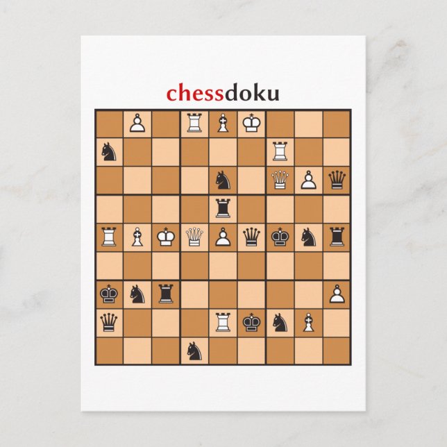 Cartão Postal chessdoku (Frente)