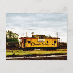 Cartão Postal Chessie System Caboose em Toledo, OH 1996