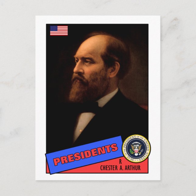 Cartão Postal Chester A. Arthur Baseball Card (Frente)