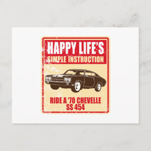 Cartão Postal Chevrolet Chevelle SS 454