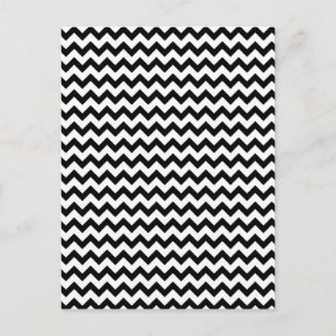 Cartão Postal Chevron Branco Preto