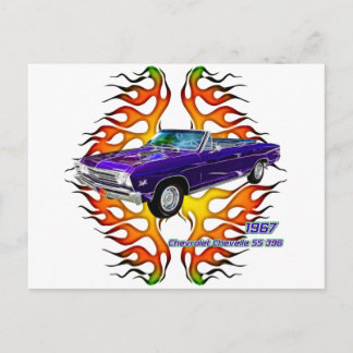 Cartão Postal Chevy Chevelle de 1967 por Fractal Camisetas(TM)