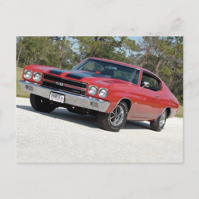 Cartão Postal Chevy Chevelle SS 454 LS6 de 70' (Frente)