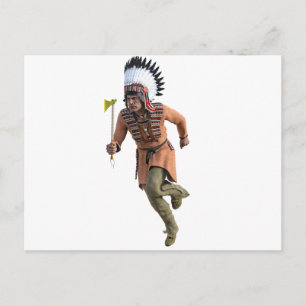 Cartão Postal Cheyenne Warrior Chief Running