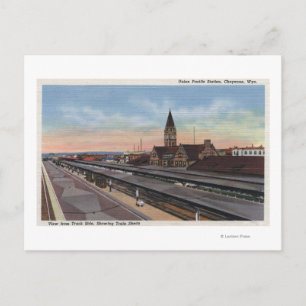 Cartão Postal Cheyenne, WY - Estação Ferroviária do Pacífico da