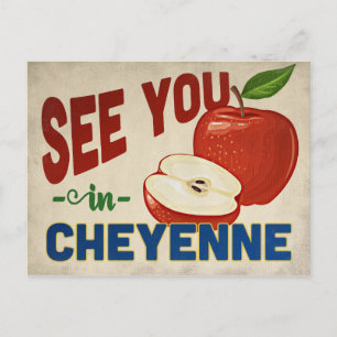 Cartão Postal Cheyenne Wyoming Apple - Viagens vintage