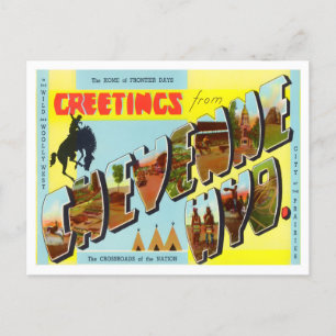 Cartão Postal Cheyenne, Wyoming Vintage — Cartão-postal