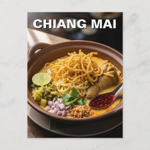 Cartão Postal Chiang Mai Khao Soi Comida Tailandesa