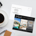 Cartão Postal Chic acabou de vender Imobiliário 3 Marketing Pret<br><div class="desc">Mostre suas listas vendidas neste cartão postal preto de marketing chic com tipografia de cinza. Envie estes cartões postais clássicos a potenciais clientes na sua área real. Personalize com o nome da sua empresa imobiliária e os detalhes de contato no verso. Desenhar de novos clientes mostrando fotografias caseiras das casas...</div>