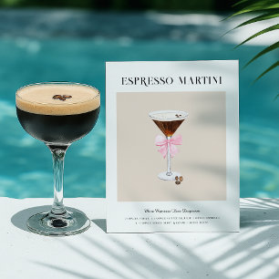 Cartão Postal Chic Cocktail Art   Receita de Espresso Martini