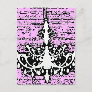 Cartão Postal Chic Elegant Chandelier