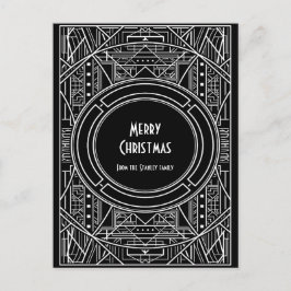 Cartão Postal Chic retro art deco Feliz Natal