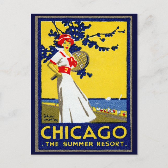 Cartão Postal Chicago 1912, The Summer Resort (Frente)