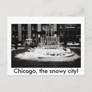 Cartão Postal Chicago, a cidade da neve!