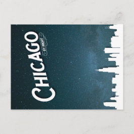 Cartão Postal Chicago à noite - Cartão-postal