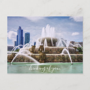 Cartão Postal Chicago Buckingham Pensando Em Você Postcard