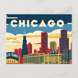 Cartão Postal Chicago Charm: Um Retrospectivo Vislumbre da Cidad