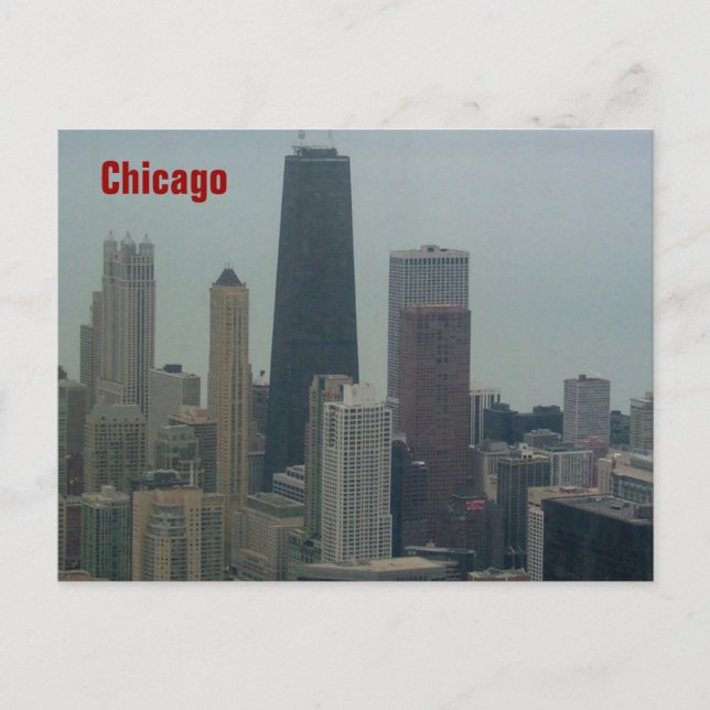 Cartão Postal Chicago e Lago Michigan (Frente)