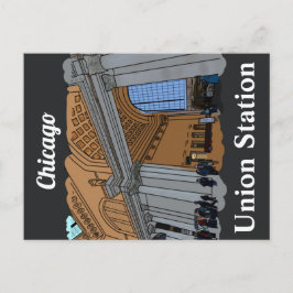 Cartão Postal Chicago, estação de trem da IL