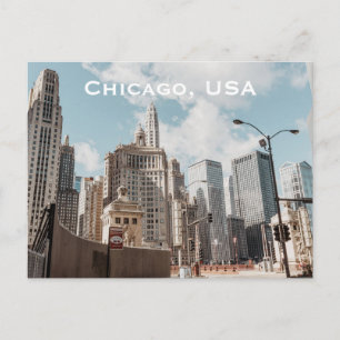 Cartão Postal Chicago, EUA Adição de Viagens Turísticas Vintage