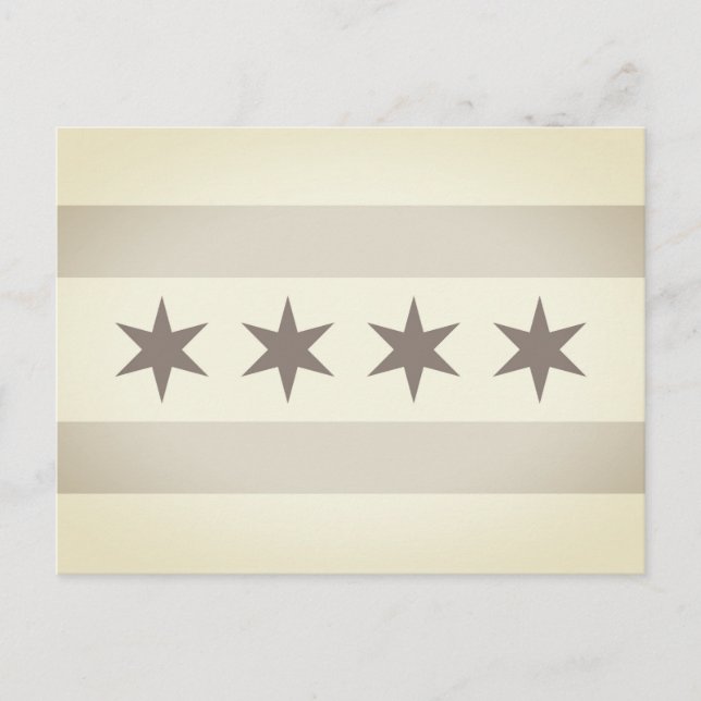 Cartão Postal Chicago Flag Noir (Frente)