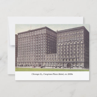 Cartão Postal Chicago IL, Hotel Congress Plaza, c1910s vintage