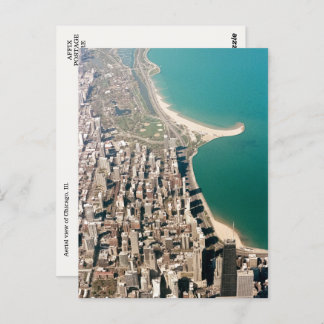 Cartão Postal Chicago, Ill. Cartão-postal de exibição aérea