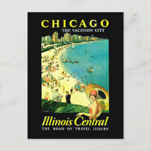 Cartão Postal Chicago Illinois Central