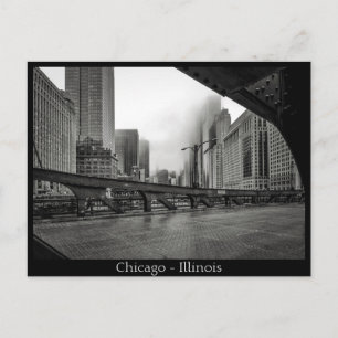 Cartão Postal Chicago, Illinois em Preto e Branco