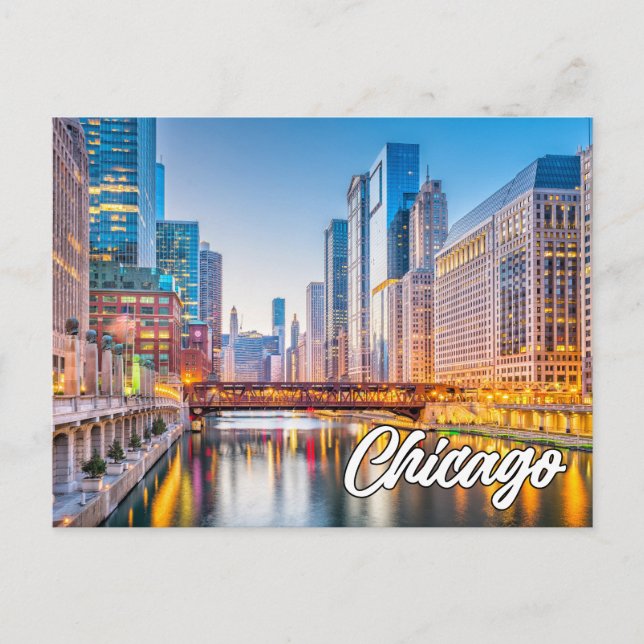Cartão Postal Chicago, Illinois, EUA (Frente)