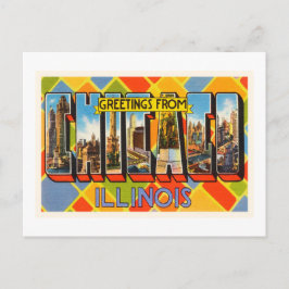 Cartão Postal Chicago Illinois IL Antiga Viagens vintage Souveni