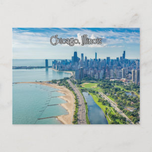 Cartão Postal Chicago Illinois Lake