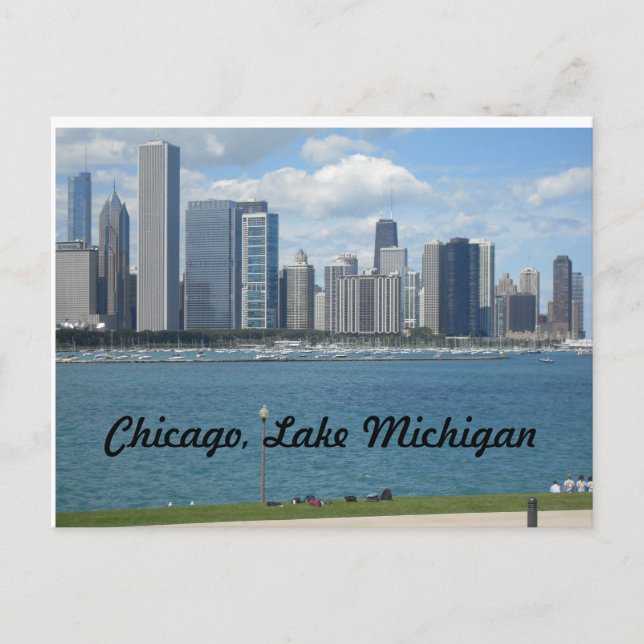 Cartão Postal Chicago, Illinois lakefront (Frente)