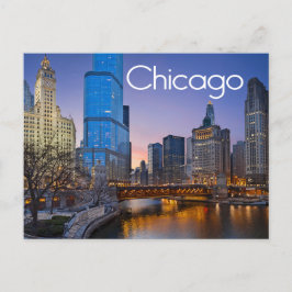 Cartão Postal Chicago, Illinois, Night United States