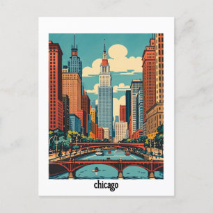 Cartão Postal Chicago Illinois personalizado