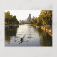 Chicago, Illinois, Rowers na lagoa Lincoln Park