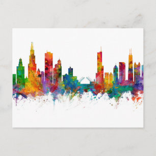 Cartão Postal Chicago Illinois Skyline