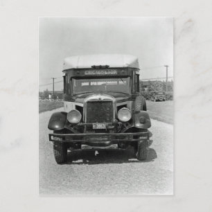 Cartão Postal Chicago Loop City Bus da década de 1920