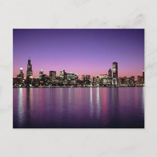 Cartão Postal Chicago Nitetime Skyline