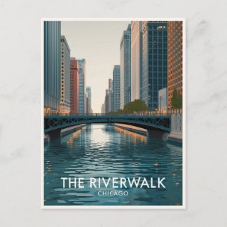 Cartão Postal Chicago Riverwalk: Downtown Views