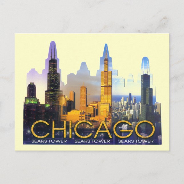 CARTÃO POSTAL CHICAGO SEARS TOWER (Frente)