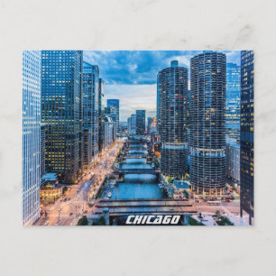 Cartão Postal Chicago Skyline