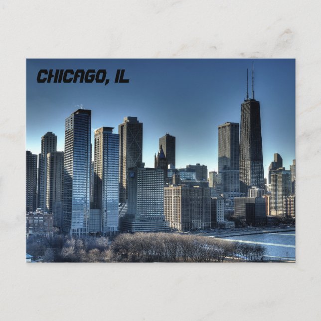 Cartão Postal Chicago Skyline (Frente)